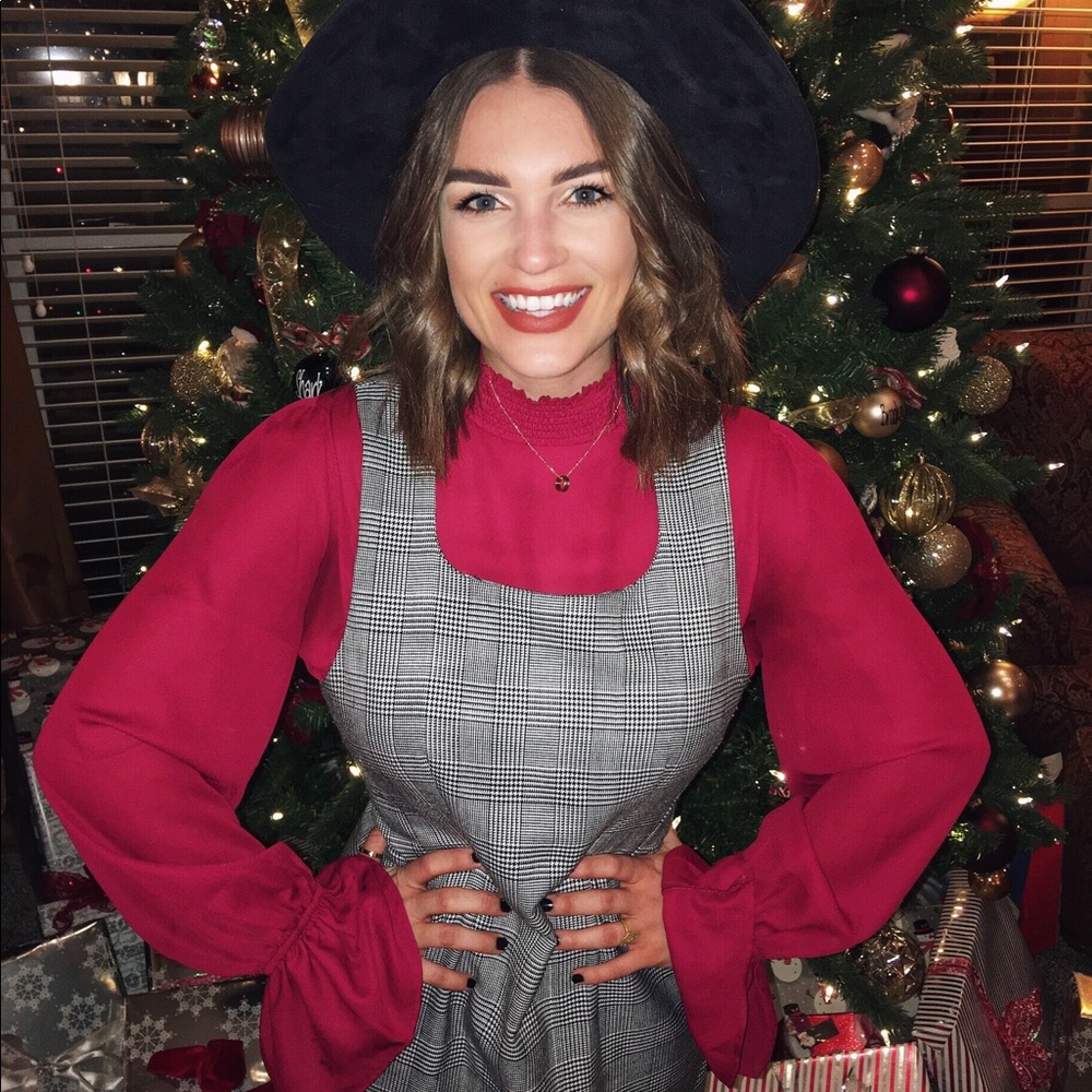 Forever 21 Red Long Sleeve Blouse